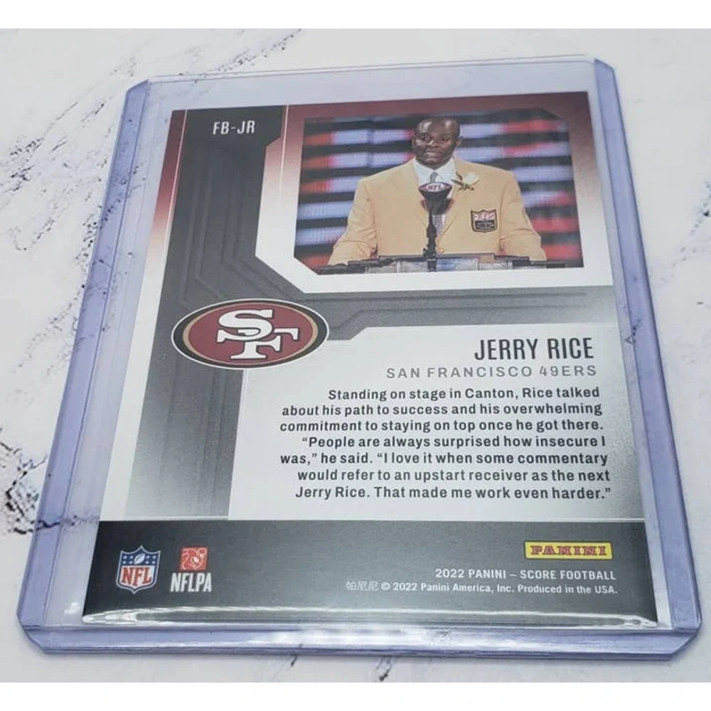 Jerry Rice 2022 Panini Score Football # FB-JR First Ballot San Francisco 49ers